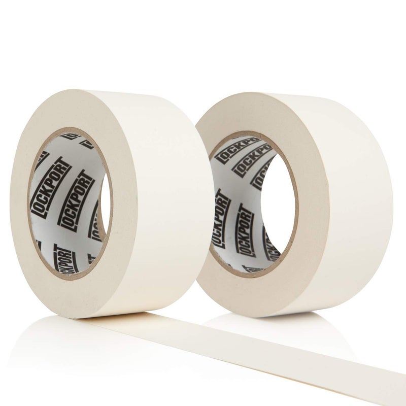 Lockport White Gaffers Tape 2 inch x 30 Yards - 2 Pack Pro White Gaff Tape - No Residue, Water Resistant, Non-Reflective, Easy Tear - Multipurpose - Image 1